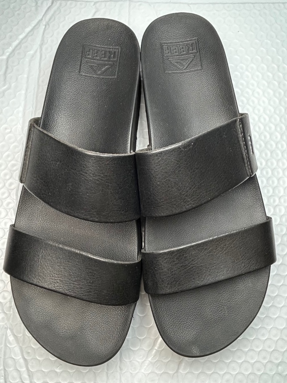 Reef Cushion Vista Hi Platform Slide Sandals Black Women's Size 9